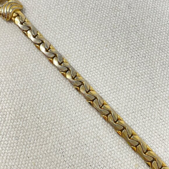 Goldette Link Bracelet Marked Vintage Gold-Tone Chain - Picture 8 of 13